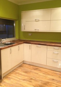 Cream Gloss Fitted Kitchen in Sheffield           
